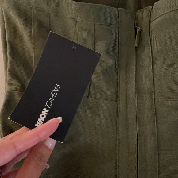 Corset Bandage Dress Olive Size XS - Picture 4 of 6